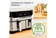 Freidora de aire y grill Moulinex Dual Easy Fry & Grill EZ905D, 8.3 L, Inox - Electrodomésticos Idea SL