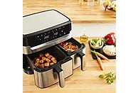 Freidora de aire y grill Moulinex Dual Easy Fry & Grill EZ905D, 8.3 L, Inox - Electrodomésticos Idea SL