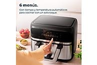 Freidora de aire Cecotec Cecofry Dual 9000, 9 L, con cesta divisible, Inox - Electrodomésticos Idea SL