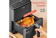 Freidora de aire Cosori Dual Blaze Chef Edition, 6.4 L, 1700W, Negra - Electrodomésticos Idea SL