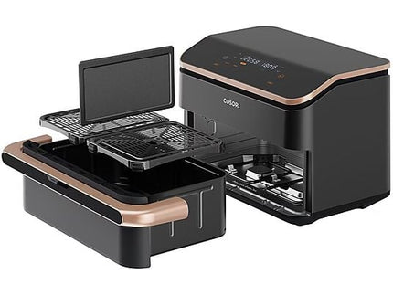 Freidora de aire Cosori Dual Blaze Twinfry™ Chef Edition, Cesta convertible de 10 L, Negro - Electrodomésticos Idea SL