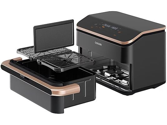 Freidora de aire Cosori Dual Blaze Twinfry™ Chef Edition, Cesta convertible de 10 L, Negro - Electrodomésticos Idea SL