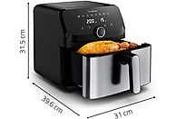 Freidora de aire Moulinex Easy Fry Mega, 7.5 Litros, Acero Inoxidable - Electrodomésticos Idea SL