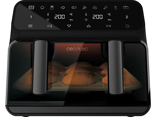 Freidora de aire Cecotec Cecofry Advance 9000 Window, 9 L, con cesta divisible - Electrodomésticos Idea SL