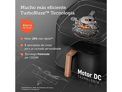 Freidora de aire Cosori Turbo Blaze Chef Edition, 6 L, 1725W, Negra - Electrodomésticos Idea SL