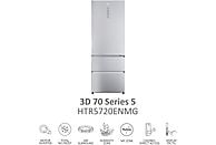 Frigorífico Combi Haier 3D 70 Series 5, 483 L, 70 cm de ancho, Plata - Electrodomésticos Idea SL