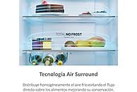 Frigorífico Combi Haier 3D 70 Series 5, 483 L, 70 cm de ancho, Plata - Electrodomésticos Idea SL