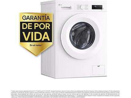 Lavadora LG F4X1008NWH, 8 kg, 1400 rpm, Clase A, Blanco Marfil - Electrodomésticos Idea SL