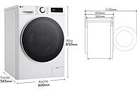 Lavadora LG Serie 600 F4WR6010A0W, 10 kg, Clase A/A, Blanco - Electrodomésticos Idea SL