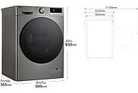 Lavadora LG Serie 700 F4WR7009AGS, 9 kg, Clase A, Inox Antihuellas - Electrodomésticos Idea SL