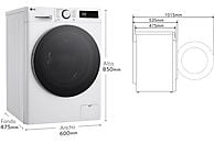 Lavadora secadora LG F2DR5S09A1W, 9/5 kg, 1400 rpm, Blanco - Electrodomésticos Idea SL