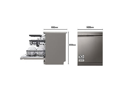 Lavavajillas LG DF355FP de 60 cm, 14 servicios, Clase C, Inox - Electrodomésticos Idea SL