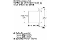Microondas Integrable Balay 3CG6112X3, 20 L, con Grill, Inox - Electrodomésticos Idea SL