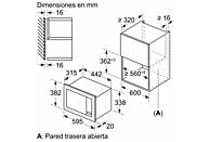 Microondas Integrable Balay 3CG6112X3, 20 L, con Grill, Inox - Electrodomésticos Idea SL