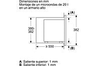 Microondas Integrable Balay 3CG6112X3, 20 L, con Grill, Inox - Electrodomésticos Idea SL