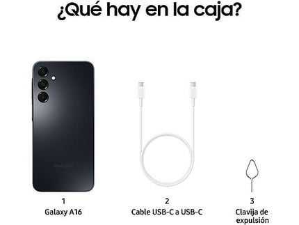 Samsung Galaxy A16, 256 GB, 8 GB RAM, Negro - Electrodomésticos Idea SL