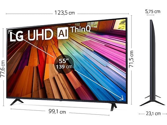 Televisor LG 4K Smart TV de 55 pulgadas, Modelo 55UT80006LA, Negro - Electrodomésticos Idea SL